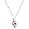 Round Ruby and Sterling Silver Pendant (18)