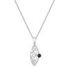 Round Black Sapphire and Sterling Silver Pendant (18)