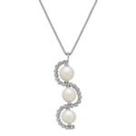 8mm Cultured Freshwater Pearl and Sterling Silver Pendant (18 in.)