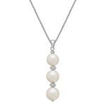 9mm Cultured Freshwater Pearl and Sterling Silver Pendant (18 in.)