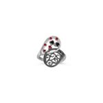 1/2 ct .t.w. Round Ruby and Black Sapphire Ring