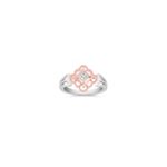 Princess Cut Diamond Ring in 14k White and Rose Gold