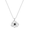 Floral Black Sapphire and Sterling Silver Pendant (18)