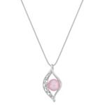 8mm Lavender Cultured Freshwater Pearl and Diamond Pendant (18 in.)