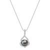 9mm Cultured Tahitian Pearl and Round Diamond Pendant (18)