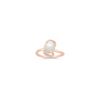 7.5mm Cultured Freshwater Pearl and Round Diamond Ring in Rose Gold