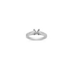 Cathedral Princess Cut Diamond Engagement Ring with Channel Setting