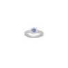 Round Kentucky Blue Sapphire and Diamond Ring