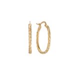 14k Yellow Gold Hoop Earrings