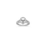 Pear Shaped Halo Diamond Engagement Ring with Pave Setting