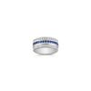 Round Sapphire and Diamond Anniversary Band