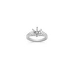 Vintage Pear-shaped and Round Diamond Platinum Engagement Ring
