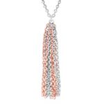 Two-Tone Sterling Silver Pendant (18 in.)