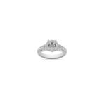 Halo Vintage Round Diamond Enagement Ring with Pave Setting
