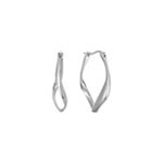Twist Sterling Silver Hoop Earrings