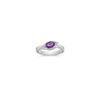 Oval Lavender Sapphire and Round Diamond Ring