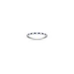 Round Sapphire and Diamond Anniversary Band