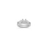 Swirl Diamond Wedding Set with Pave Setting for Her