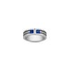 Square Cut Sapphire Ring with Bezel Setting