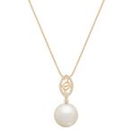 12mm Cultured South Sea Pearl and Round Diamond Pendant (18)