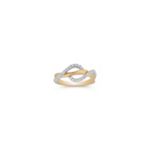 Round Diamond Ring in Two-Tone Gold