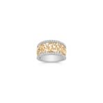 Contemporary Diamond Ring in Two-Tone Gold