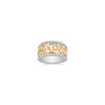 Contemporary Diamond Ring in Two-Tone Gold