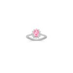 Oval Pink Sapphire and Diamond Ring