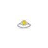 Oval Yellow Sapphire and Diamond Ring