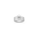Bezel Set Diamond Wedding Set for Her