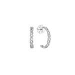 Hoop Earrings with Round Diamonds