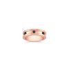Round Black Sapphire Ring in Rose Gold with Channel Setting