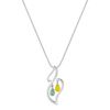 Briolette Green and Yellow Sapphire Pendant in Sterling Silver (18)