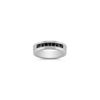 Round Black Sapphire Ring with Channel Setting