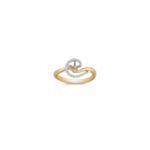 Round Diamond Ring in Two-Tone Gold