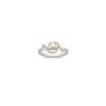 Swirl Diamond Ring in Two-Tone Gold