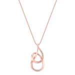 Round Diamond Pendant in 14k Rose Gold (18 in.)
