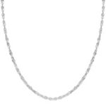 Contemporary Sterling Silver Necklace (24 in.)