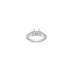 Vintage Diamond Platinum Engagement Ring with Pave Setting