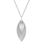 Double Leaf Sterling Silver Pendant (18 in.)