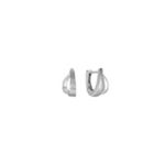 Contemporary Sterling Silver Hoop Earrings