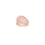 Contemporary Rose Plated Sterling Silver Ring