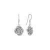 Sterling Silver Rose Earrings