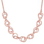 Rose Sterling Silver Circle Necklace (18 in.)