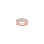 Rose Gold Round Diamond Ring with Pave Setting