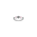 Pink Sapphire and Sterling Silver CTR Ring