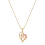 Pink Sapphire Vintage Heart Pendant (18)