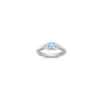 Oval Ice Blue Sapphire and Diamond Ring