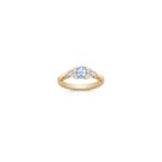 Oval Ice Blue Sapphire and Diamond Ring