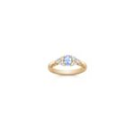 Oval Ice Blue Sapphire and Diamond Ring